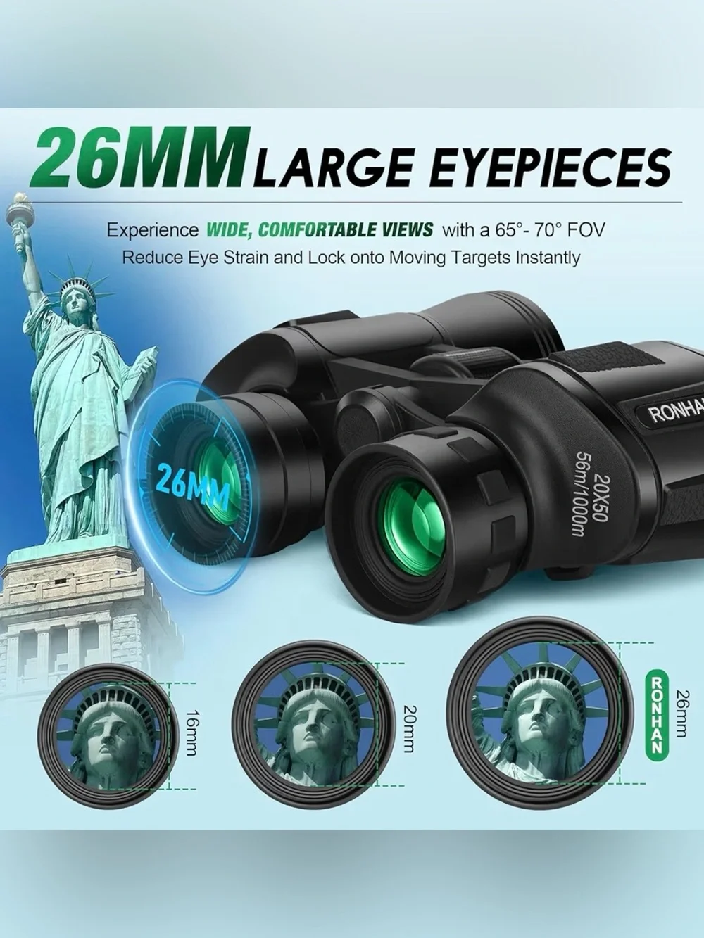 HD Professional/Daily Waterproof 20x50 Binoculars
